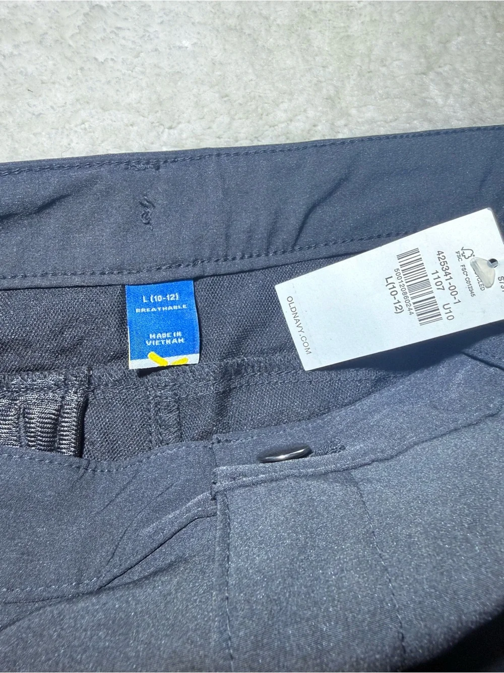 Old Navy Go-Dry Shorts Boys 14 Blue Stretch Performance Active Athletic Tech